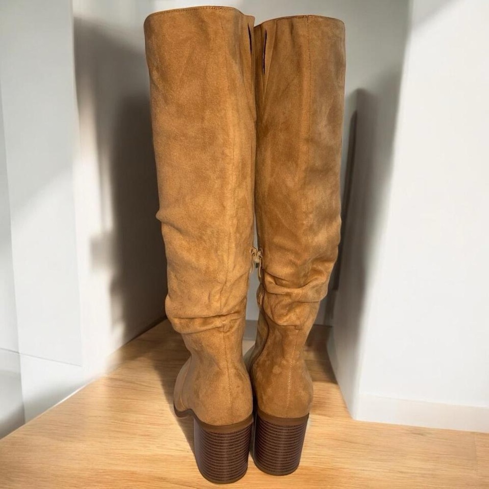 Camden Layne Suede Heeled Boots - Brown - Picture 4 of 4